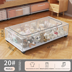 Caja de almacenamiento de Base de <span class=keywords><strong>cama</strong></span> enrollable plana a prueba de humedad mágica de gran capacidad debajo de la <span class=keywords><strong>cama</strong></span> caja de organización de ropa de <span class=keywords><strong>cama</strong></span> transparente - Product Image 6