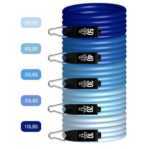 Ensemble de bandes de résistance ZJYAHUI de 50 lb à 10 lb avec poignées et sangles pour entraînement complet du corps, kit d'équipement de fitness - Product Image 2