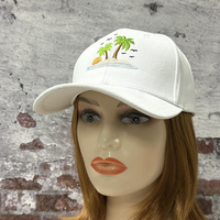 Nouvelle Casquette de Baseball Réglable en Coton Brodé Motif Cocotier Style Plage, Protection Solaire 6 Panneaux