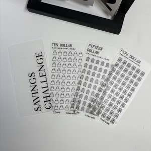 Inserto per Busta Portacontanti in PP Opaco Personalizzato, Robusto, Durevole e <span class=keywords><strong>Flessibile</strong></span>, con Foglio per Sfida di Risparmio e Tracker per <span class=keywords><strong>Fondo</strong></span> di Emergenza - Product Image 5