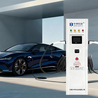 Bornes de recharge pour véhicules électriques au sol, prix d'usine, 7 kW à 44 kW, IP55, stations de recharge rapides pour véhicules électriques avec 4G/WiFi