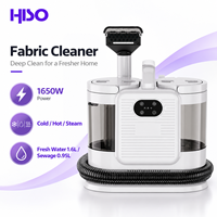 Nettoyeur vapeur pour tissus 1650W 111 à 240V Trois modes Tuyau de 1,85 m Cordon de 5 m Écran tactile numérique pour canapé et tapis