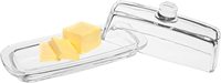 Accessoire de cuisine traditionnel de fabrication professionnelle de la meilleure qualité, récipient allant au lave-vaisselle, beurrier en verre transparent avec couvercle