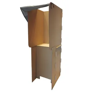 Customized Cardboard Voting Booth Exhibition Portable Exhibition Booth Stands