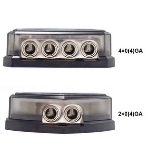 บล็อกการกระจายพลังงานทองแดง6ทางมาตรวัด2x0/2/4ในมาตรวัด4x0/2/4ออก12V ผู้จัดจำหน่ายภาคพื้นดินรถยนต์ - Product Image 3