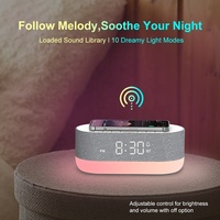 Machine à bruit blanc HiFiD avec chargeur sans fil, réveil musical sans fil, certifiée CE RoHS FCC, machine à sons pour le sommeil