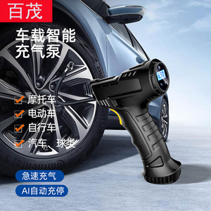 Baimo Car <b>Tire</b> Inflator 12V LCD Display Automatic Shut Off Fast <b>Inflate</b> For Motorcycle Electric Bike Bicycle Car Ball - Product Image 1
