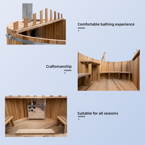 Alphasauna <span class=keywords><strong>Baignoire</strong></span> japonaise en bois portable, chauffe-eau à bois distinctif pour jardin et intérieur, le <span class=keywords><strong>plus</strong></span> petit modèle - Product Image 2
