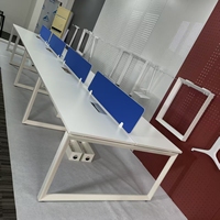 Pieds de table de bureau et de cuisine en acier robuste, tube trapézoïdal de 1,5 mm d'épaisseur, installation facile, design moderne, positionnement personnalisé