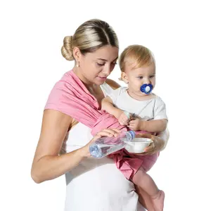baby gebruik sling carrier Suppliers-Baby Wrap Carrier Pasgeboren Sling Dual Gebruik Infant Nursing Cover Carrier Mesh Stof Borstvoeding Carriers
