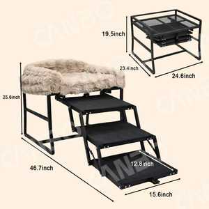 <span class=keywords><strong>Escalier</strong></span> <span class=keywords><strong>pour</strong></span> <span class=keywords><strong>chien</strong></span> avec lit en peluche, marches rétractables <span class=keywords><strong>pour</strong></span> animaux de compagnie, vente en gros, personnalisation OEM ODM, usine - Product Image 3