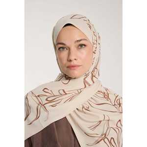 Pañuelo Cuadrado y Pañuelo de Bolsillo con Diseño de Hojas en Tono Beige Marrón Puro, Calidad Premium con Diseño Elegante - Product Image 2