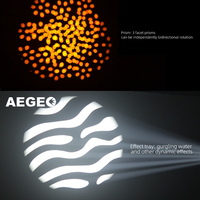 2 projecteurs LED professionnels 1000W IP66 à faisceau, spot et wash, avec 3 prismes, DMX, étanches, pour scène d'hôtel, à tête mobile, 4-50 faisceaux