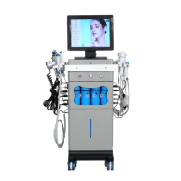 Appareil de soin du visage hydro-facial 15-en-1, microdermabrasion et jet d'oxygène, machine multifonctionnelle pour salon avec test de peau
