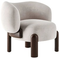 Fauteuil design nordique en tissu, style mid-century, avec dossier, pour salon, chambre, balcon, chaise de loisirs