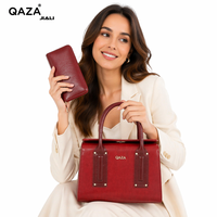 QAZA 2026 Nouvelle Collection Sac à Main de Luxe Designer pour Femme, Sac Fourre-tout Tendance en Cuir PU pour Dames, Ensemble Portefeuille et Sac à Main