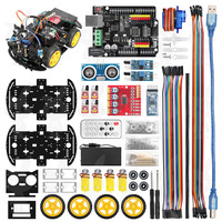 Compatible avec le contrôle Bluetooth ATmega328P Obstacle Avoidance & Line Tracking STEM Learning Arduino UNO Smart Car Robot Kit