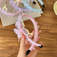 Nouveau serre-tête papillon fait main pour enfants, accessoires de coiffure princesse pour filles