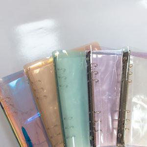 Carpeta de PVC transparente de 6 anillas A5 de alta calidad, almacenamiento clásico de tarjetas fotográficas <span class=keywords><strong>con</strong></span> logotipo personalizado, cubierta de cuero PU de alta calidad portátil - Product Image 4