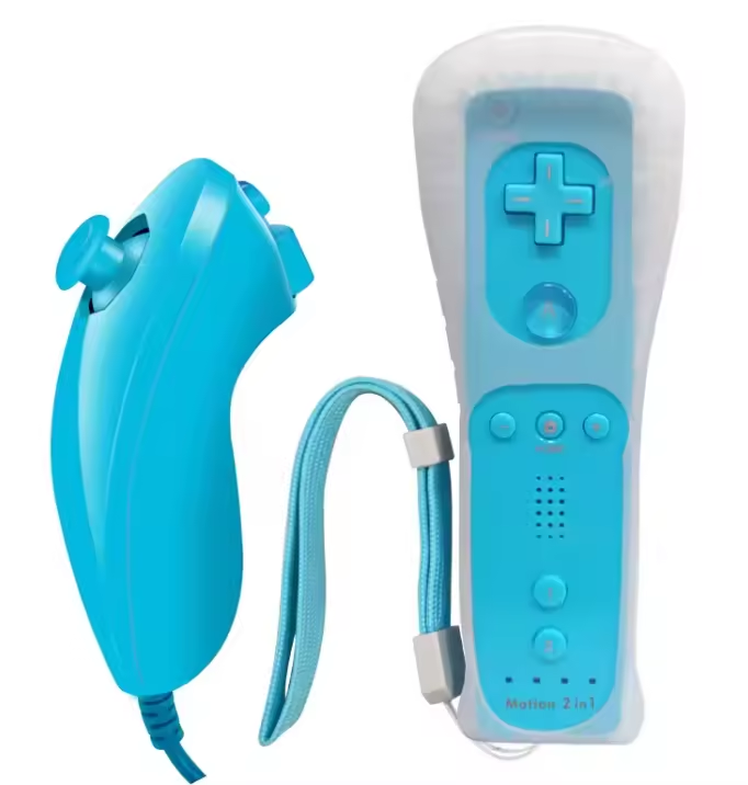 Blue Remote Nunchuck Moton 2 in 1