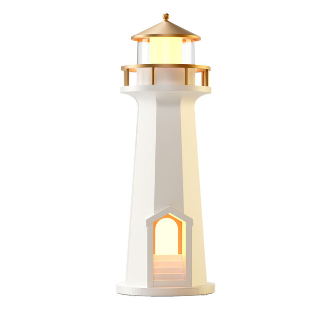 Rechargeable Touch Control LED Lighthouse Moon Projector Night Light with Color-Changing Lights for Kids Bedside Gift