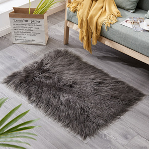 Alfombra Larga de Felpa Rectangular de Color Sólido, Moderna, para Sala de Estar, Sofá, Acolchada, Tejida a Máquina, Lavable, Gris Rosa - Product Image 3