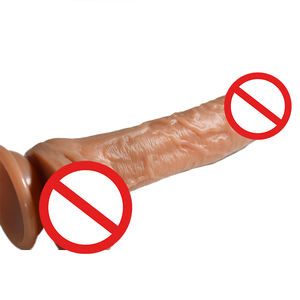 Molde de silicona líquida natural para dildo grande, juguete sexual anal gay realista con ventosa y vibración telescópica inalámbrica para mujer - Product Image 1