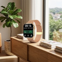 Montre connectée 1,85 pouces AMOLED, appels Bluetooth, moniteur de fréquence cardiaque et de sommeil, application Dafit téléchargeable, montres connectées personnalisées, vente en gros directe d'usine