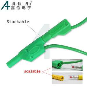 Kosta - Juego de 5 cables de prueba retráctiles de seguridad con conector tipo banana de 4 mm, cables de prueba para multímetro, herramientas de prueba eléctrica, 25/50/100 cm - Product Image 2