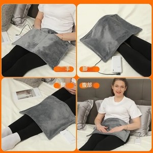 Coussin chauffant pour les pieds en graphène, 30x50cm, alimenté par USB, gris, protection contre la surchauffe, coussin chauffant multifonctionnel - Product Image 2