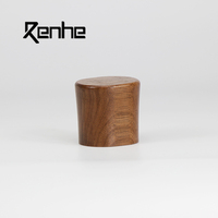Tapa de Perfume de Madera de Nogal Negro de Lujo, Redonda y Cilíndrica, con Logotipo Grabado Personalizado al por Mayor