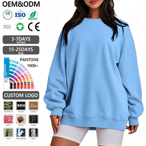 Sudadera con Capucha de Alta Calidad al por Mayor para Mujer, Cuello Redondo, Color Sólido, Informal, Deportiva, Básica - Product Image 1