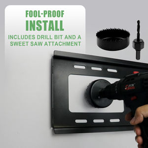 Kit di Gestione Cavi <span class=keywords><strong>TV</strong></span> Elettrici in Plastica per Montaggio a Parete con Accessorio Trapano a Corona - Product Image 5