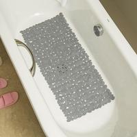 Tapis de salle de bain antidérapant en PVC écologique, fabriqué à la machine, moderne et solide - Tapis rectangulaire pour douche et baignoire