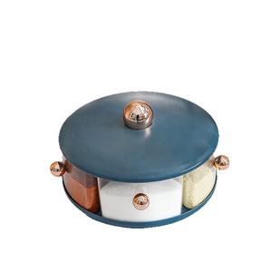 Spice Jar Rotating Multi Compartment Airtight <b>Storage</b> <b>Box</b> For Kitchen Countertop Solid Seasonings - Product Image 5