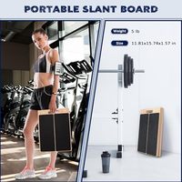 Planche inclinable en bois réglable pour les squats d'étirement du mollet Équipement de physiothérapie Pilates portable pour les genoux de meubles de maison