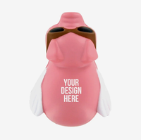 Porte-clés anti-stress personnalisé en forme de cochon volant, idéal pour les événements promotionnels sur le thème de l'aviation