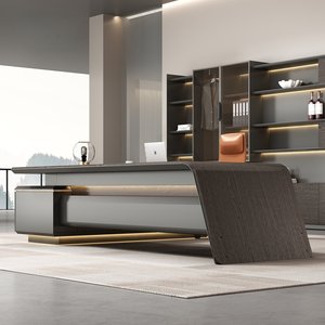 Escritorio ejecutivo simple y moderno, escritorio <span class=keywords><strong>de</strong></span> oficina para gerente, conjunto <span class=keywords><strong>de</strong></span> mesa y silla para oficina, escritorio <span class=keywords><strong>de</strong></span> <span class=keywords><strong>jefe</strong></span> <span class=keywords><strong>de</strong></span> lujo ligero. - Product Image 2