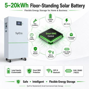 แบตเตอรี่โซลาร์แบบตั้งพื้น 48V 200Ah 10kWh LiFePO4 ESS ทนความร้อนสูง สำหรับสถานีฐานโทรคมนาคม ระบบกักเก็บพลังงานแสงอาทิตย์ - Product Image 2