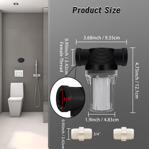 ไส้กรองน้ำ1/2 "3/4" 1 ", ไส้กรองตะกอนอัตโนมัติทั้งบ้านกรองน้ำดื่มเครื่องกรองน้ำการมองเห็นได้ชัดเจน - Product Image 3