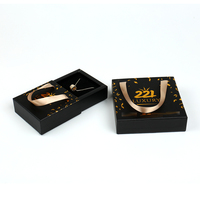 Boîte à tiroir portable de luxe avec logo personnalisé, en carton rigide recyclé, doublure en éponge, gaufrage UV sélectif, pour bijoux et cadeaux