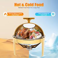 Gold Chafing Dish Buffet Set Hotel Luxus Buffet Food Warmer Chafing Dish Runde Gold