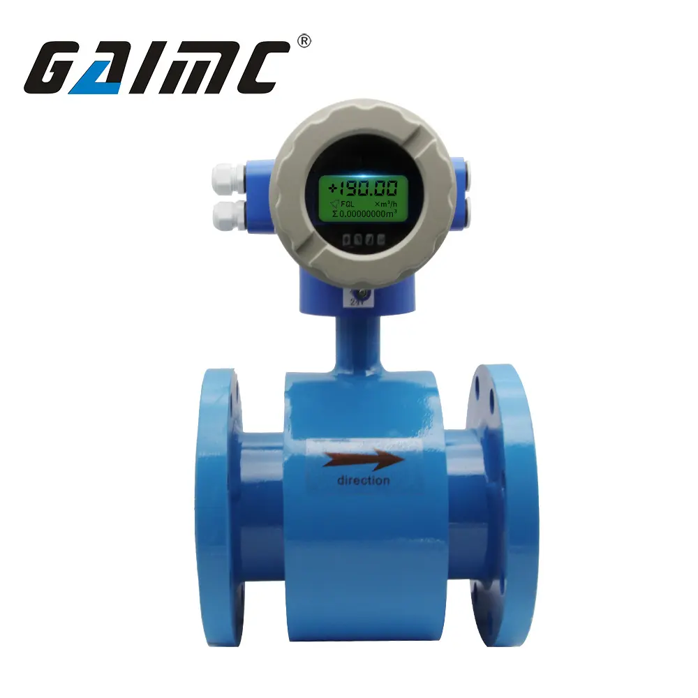 GMF100 medidor de flujo de agua 4-20mA RS485 output water magnetic flowmeter from GAIMC China