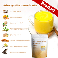 Kit Marque Blanche Mousseur à lait, Mélange de latte au lait doré superalimentaire à la cannelle de Ceylan, Ashwagandha et Curcuma