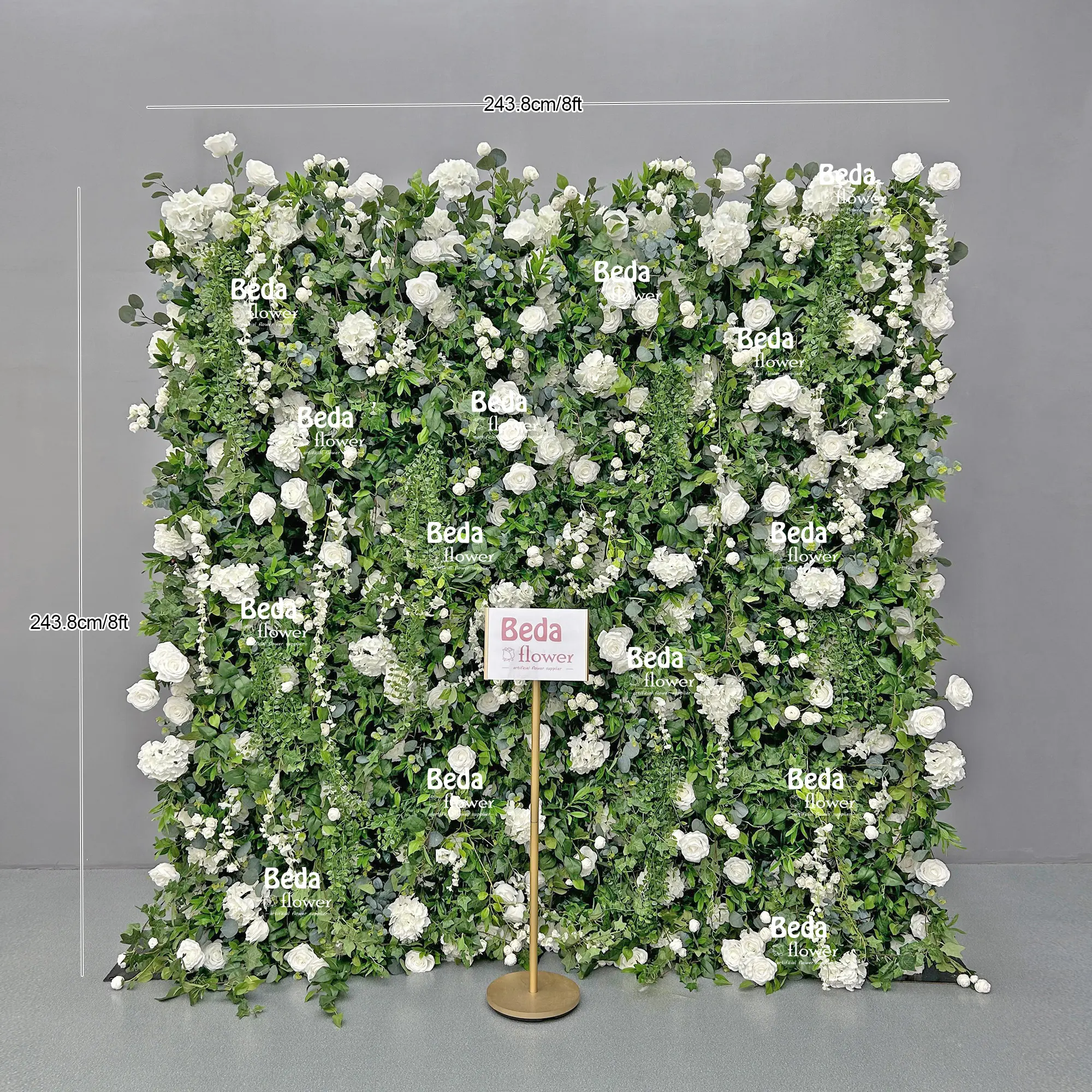 Beda đám cưới Backdrop flowerwall đề can 3D hoa tường trang trí nội thất phong lan ánh sáng và lộng lẫy sắp xếp bán buôn cuộn lên