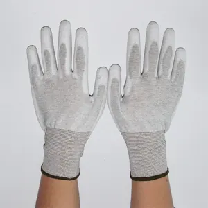 Suncend Pu Paume Enduit Nylon Doublure En Fiber De Carbone Gants De Travail En Caoutchouc Guantes