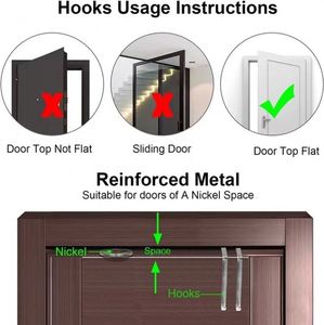 Eco Breathable Fabric Over the Door Hanging <b>Shoe</b> Organizer,Big Pocket Size Over the Door Complete With 4 Strong Metal Hook - Product Image 5