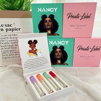 Boîte en papier vide de luxe personnalisée pour brillant à lèvres et crayon à lèvres coffret cadeau vente en gros label privé kit de rouge à lèvres mignon emballage rose