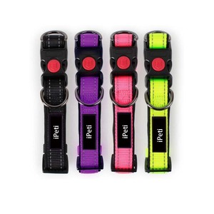 Venta caliente ajustable doble anillo en D <span class=keywords><strong>Collar</strong></span> para mascotas hebilla de seguridad mejorada patrón Floral de nailon reflectante personalizado para perros - Product Image 1