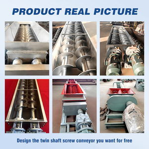 LS219 vô tận shaftless đôi vít băng tải thiết kế mới cho gỗ chip ủ Twin vít Feeder cho nhà máy sản xuất - Product Image 4